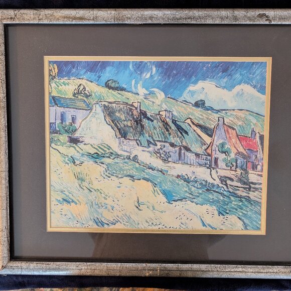 Van Gogh: Thatched Cottages at Cordeville - Framed Print (21.5"w / 17.5"h) - Picture 2 of 8